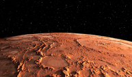 Artist photo pf Mars from space